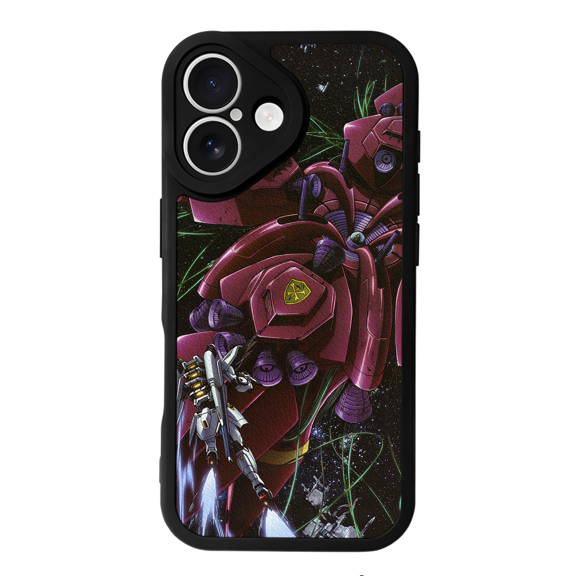 （画像用） 機動戦士ガンダム Mobile Suit Gundam 【iPhone 16シリーズ対応】シリコンスマホケース（レザー調） 材質：シリコン